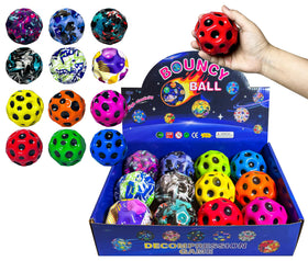 THWJLKK Moon Bouncy Ball for kids, moon design, boosts hand-eye coordination during play.