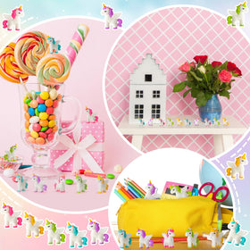 Thyle unicorns serve as party toppers and DIY craft accents.