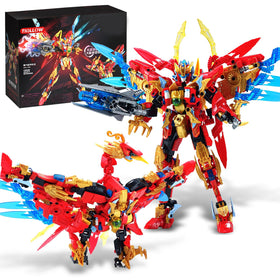 TIALLOW Fire Phoenix Mech robot image showing poseable joints for dynamic display.