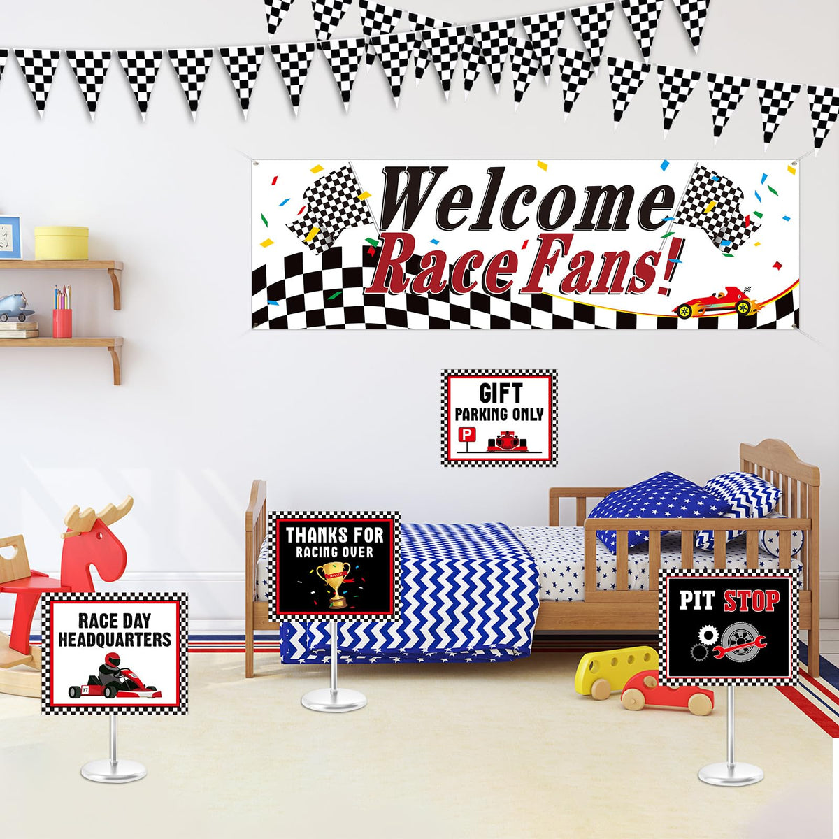 Tiamon car themed signs bring playful decor