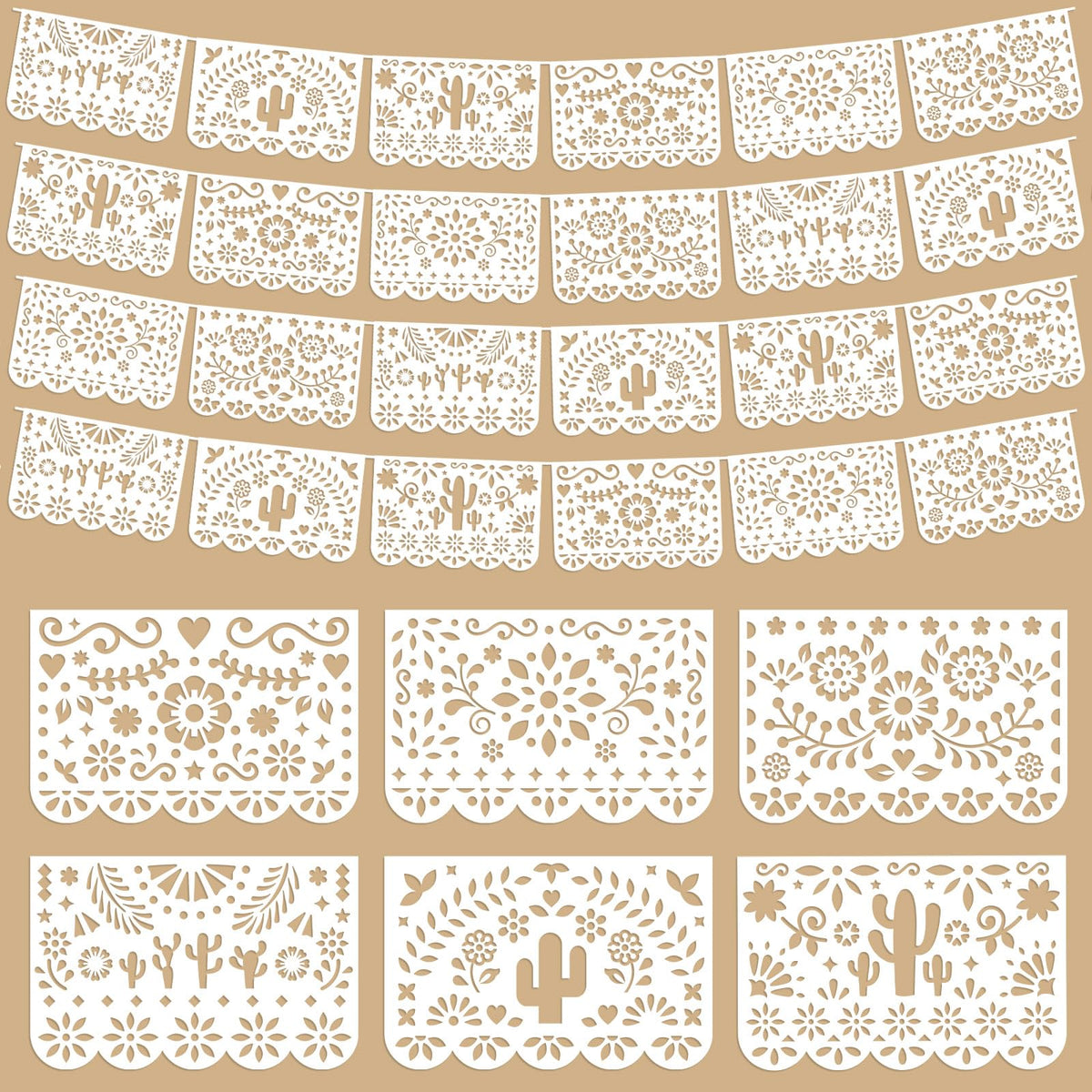Tiamon cielito lindo banner white assembled for elegant indoor decor