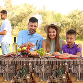 Tiamon farm party tablecloth suitable for many festive occasions.