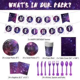 Tiamon galaxy dessert plates 7 inch ideal for cake time and snacks.