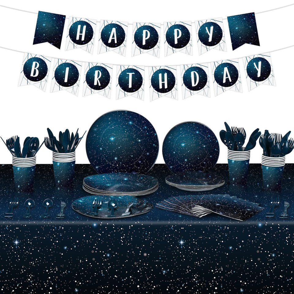 Tiamon galaxy space plates 9-inch for quick cleanup and a cosmic dining setup.