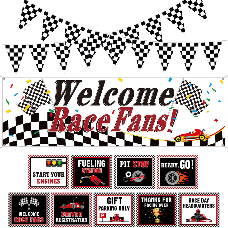 Tiamon racing pennant banner 8ft brightens party backdrop