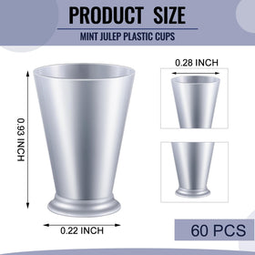 Tiangrid mint julep cups silver 10oz ideal for festivals, bars, and home entertaining.