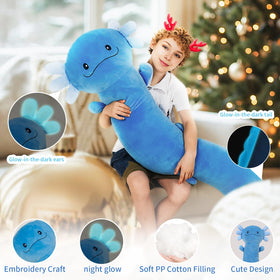 Tianmihou axolotl plush suitable for kids, teens, and adults alike.