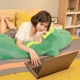 Tianmihou big dinosaur cuddle cushion suitable as a body pillow.