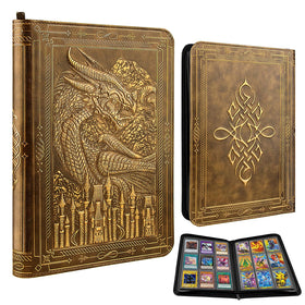 TIANREN card binder 9-pocket front view showing durable 3D cover and artwork