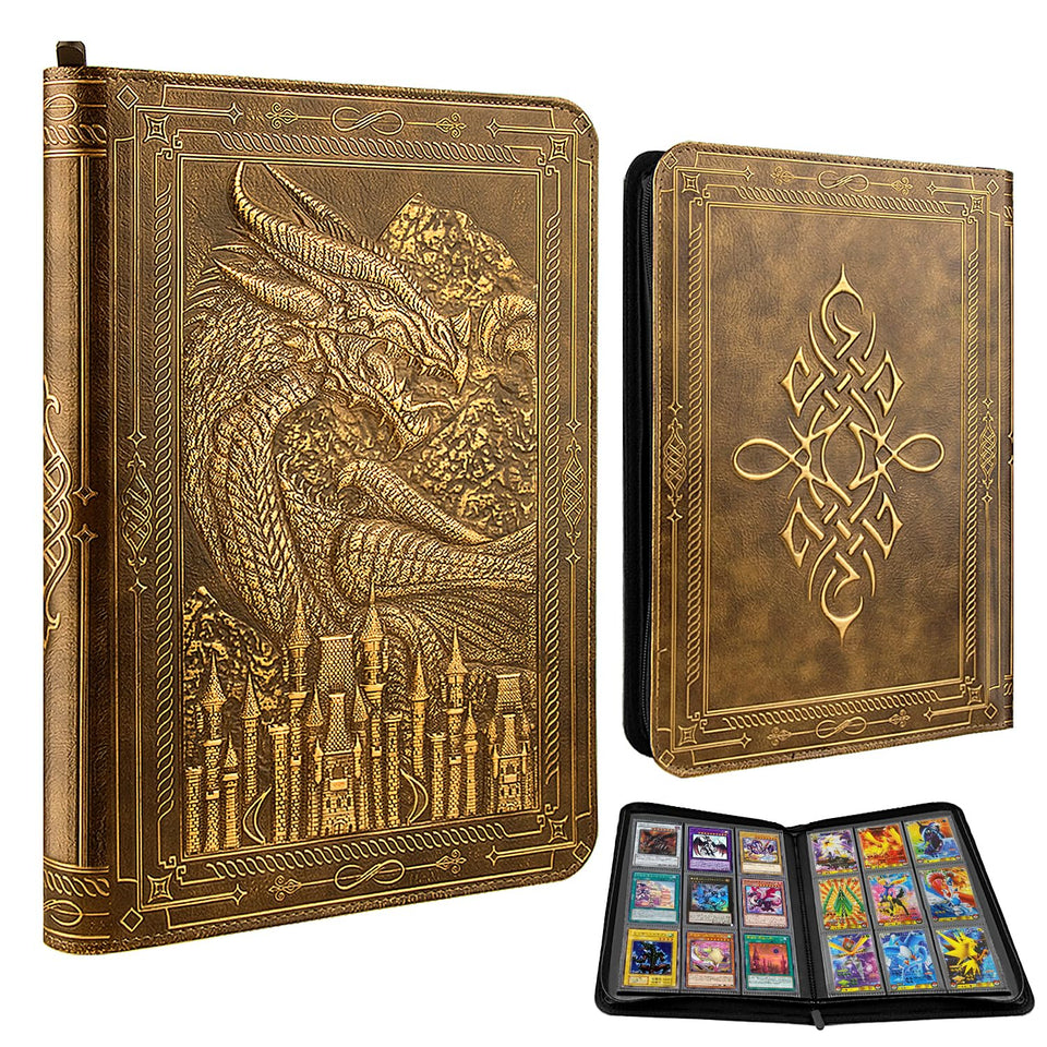 TIANREN card binder 9-pocket front view showing durable 3D cover and artwork