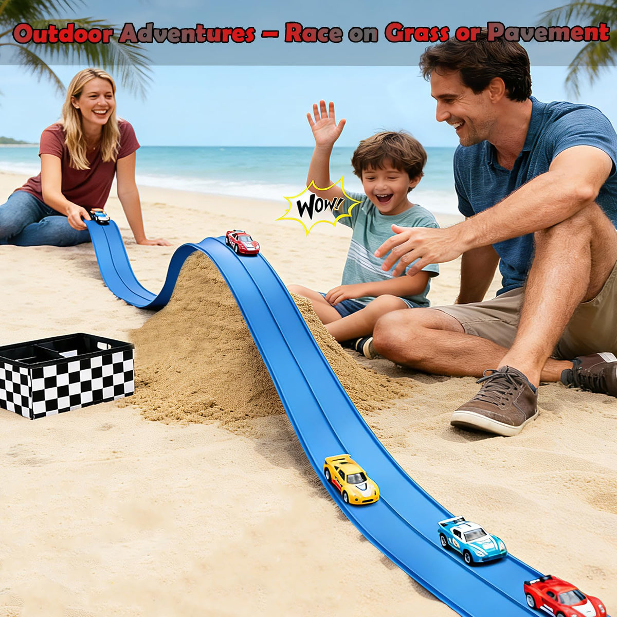 TIANYAO track with 1/64 scale cars demonstrates compatibility and smooth slides.