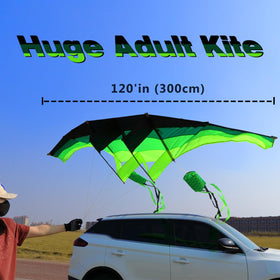 TianYueFly 120-inch giant kite in wind, powerful pull and smooth lift.
