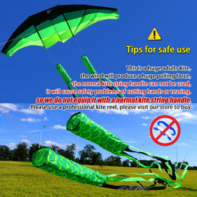TianYueFly kite with two 17ft 3D tails, dramatic trailing visuals.