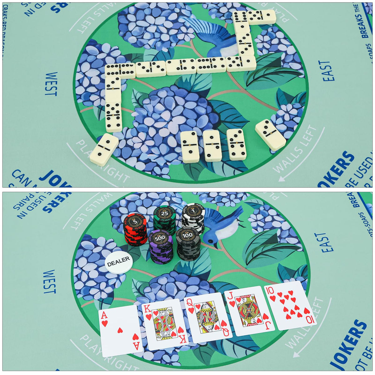TIASUSAN 33x33 inch mahjong mat fits most tables.