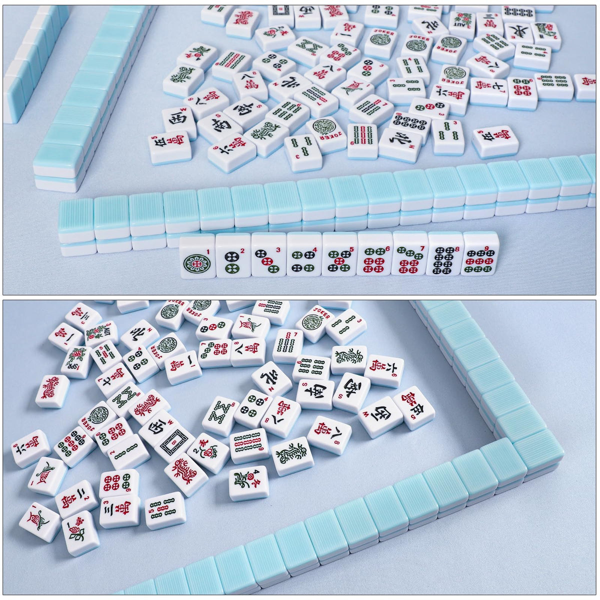 TIASUSAN anti-slip backing keeps the Mahjong mat steady during play.