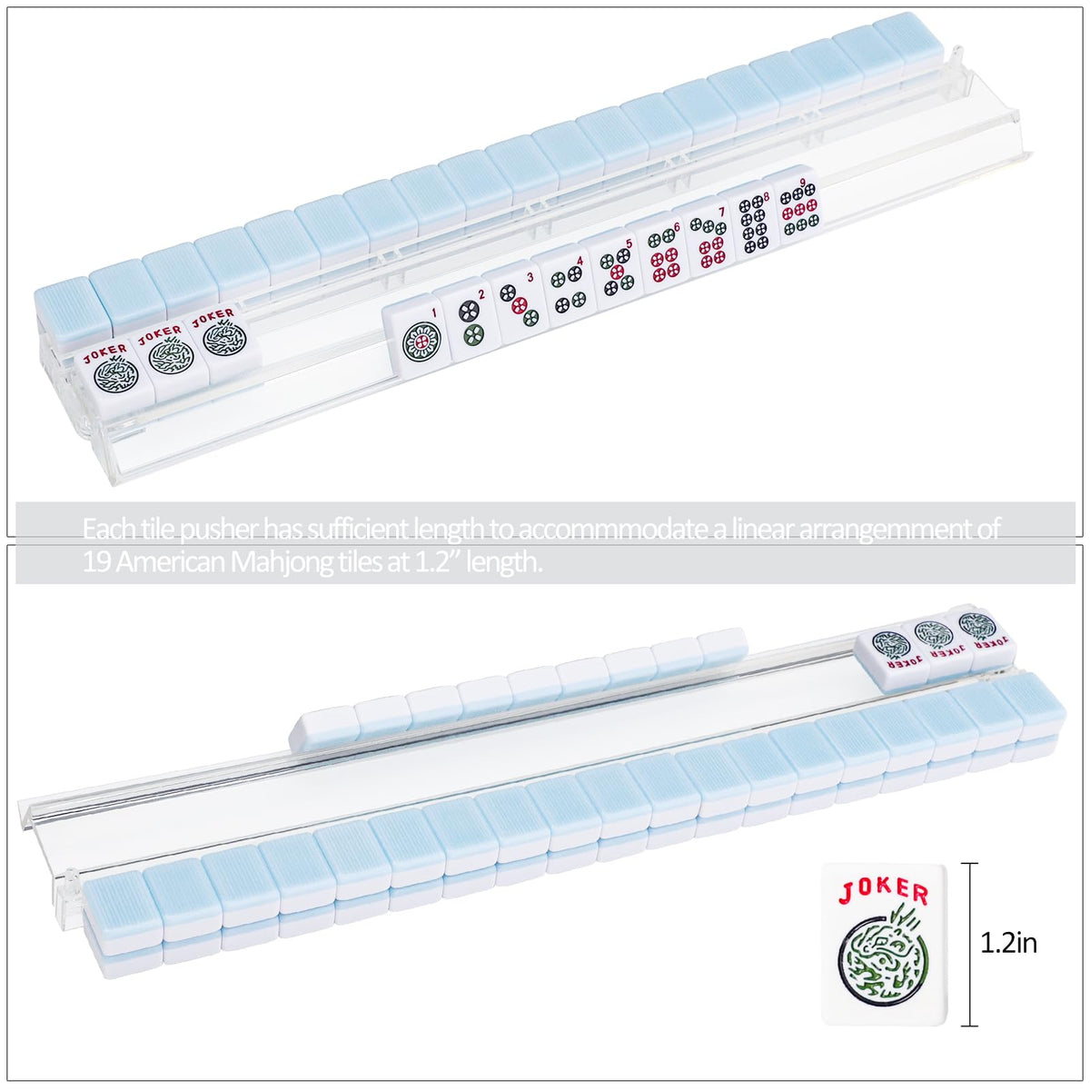 TIASUSAN racks with tiles demonstration highlighting clear acrylic visibility for quick recognition