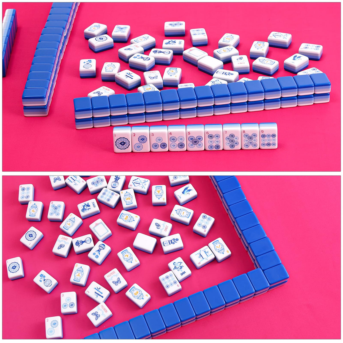 TIASUSAN Mahjong Mat 3-dice included for quick game starts.