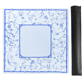 TIASUSAN mahjong mat 31.5-inch blue provides a stable surface for smooth gameplay.
