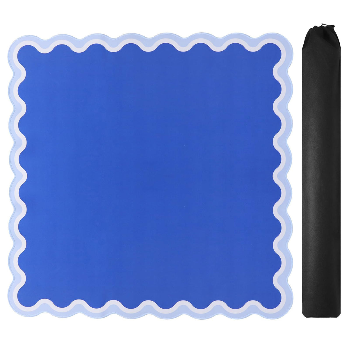 TIASUSAN dark blue Mahjong mat laid flat on a table for stable play