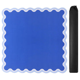 TIASUSAN dark blue Mahjong mat laid flat on a table for stable play