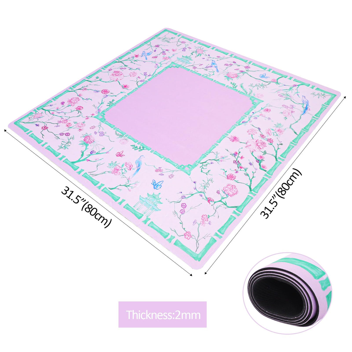 TIASUSAN mahjong mat with black carrying bag for easy transport.