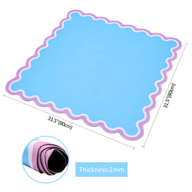 TIASUSAN mahjong mat with slip-resistant backing stays securely on table.