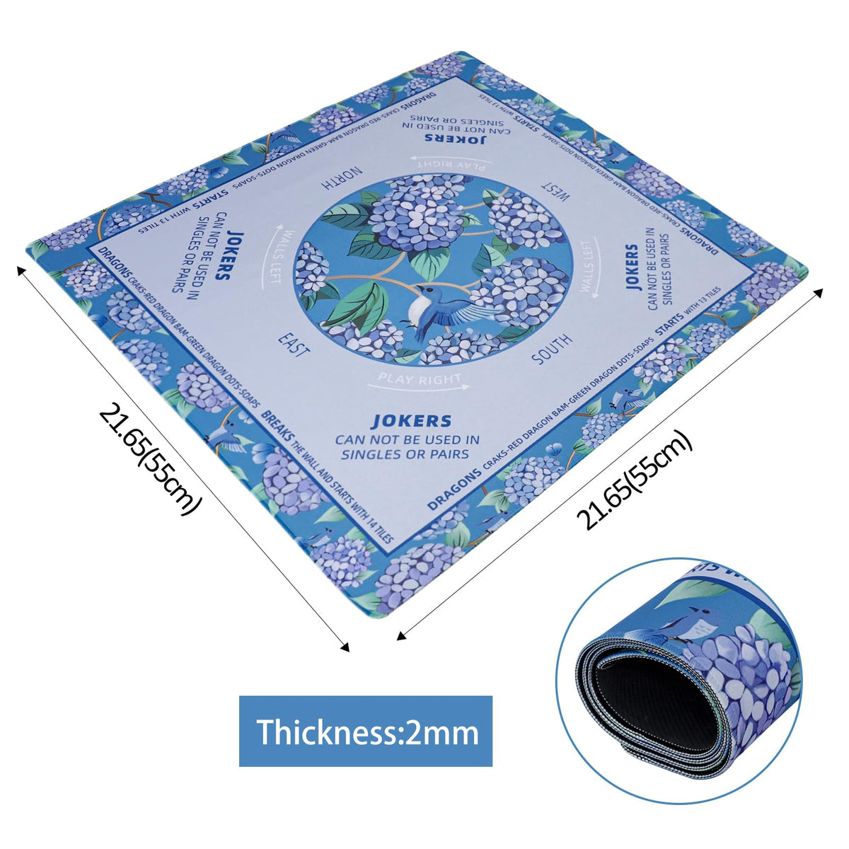 TIASUSAN mini mahjong learning mat anti-slip back keeps surface steady during play
