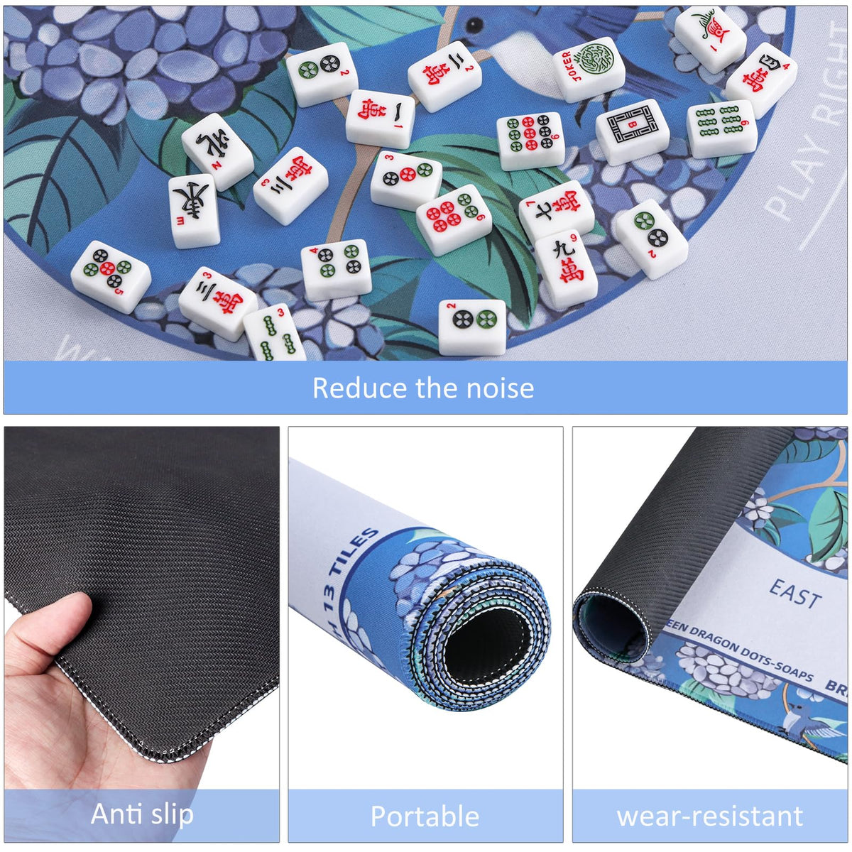 TIASUSAN mini mahjong learning mat small table use ideal for cafés