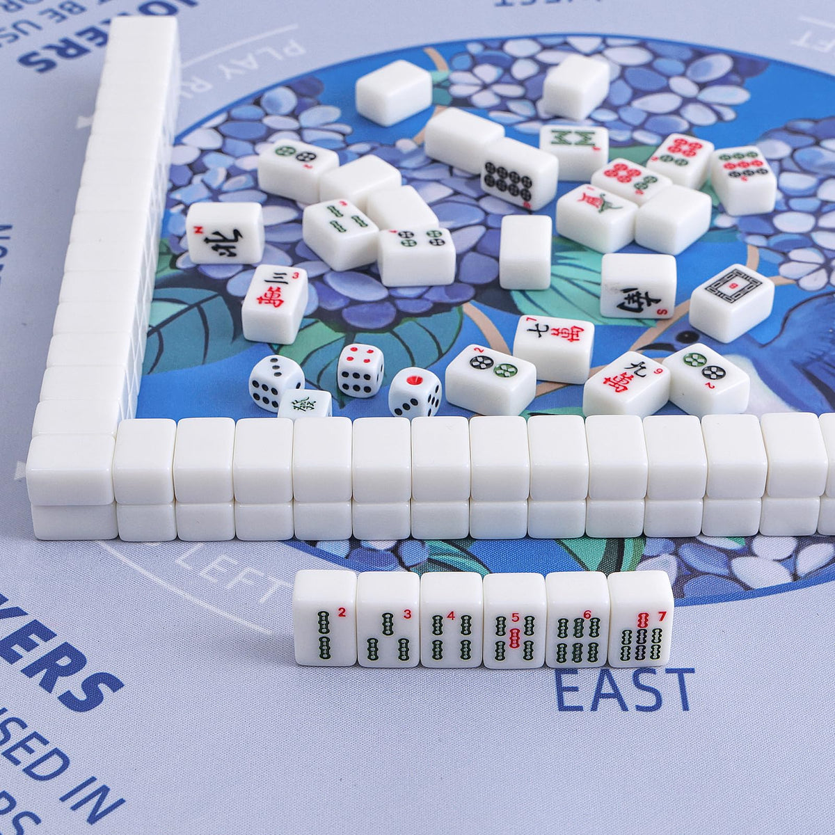 TIASUSAN mini mahjong learning mat travel-friendly size fits portable setups