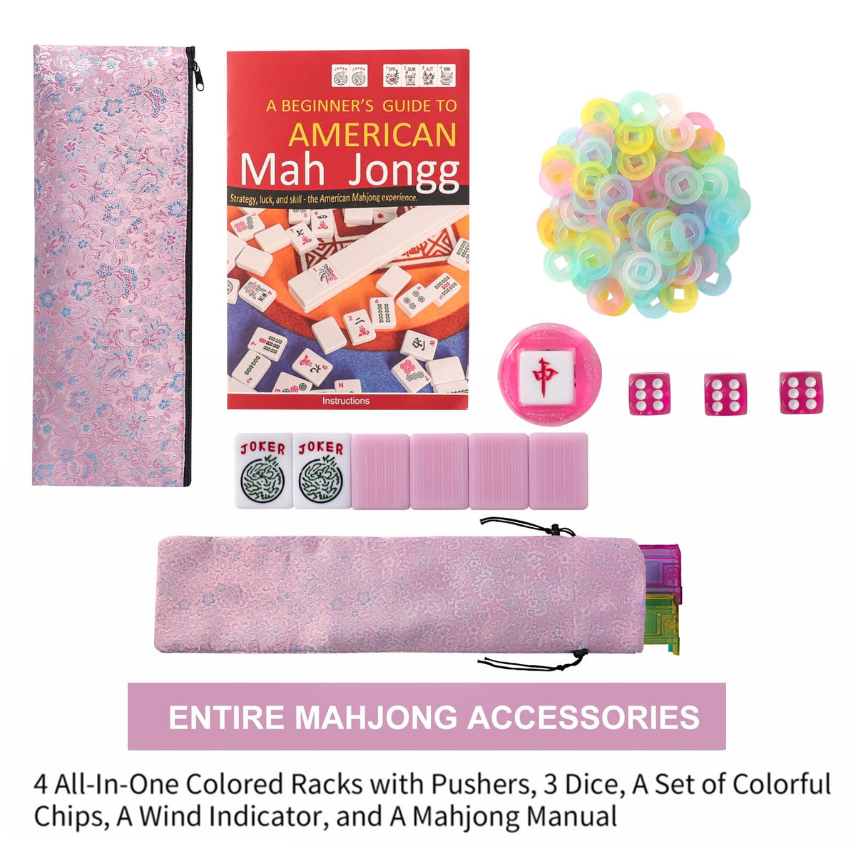 TIASUSAN pink bag keeps tiles organized and portable for travel.