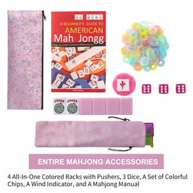 TIASUSAN pink bag keeps tiles organized and portable for travel.