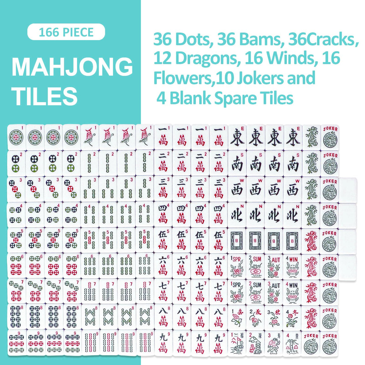 TIASUSAN portable mahjong set ready for home or travel use