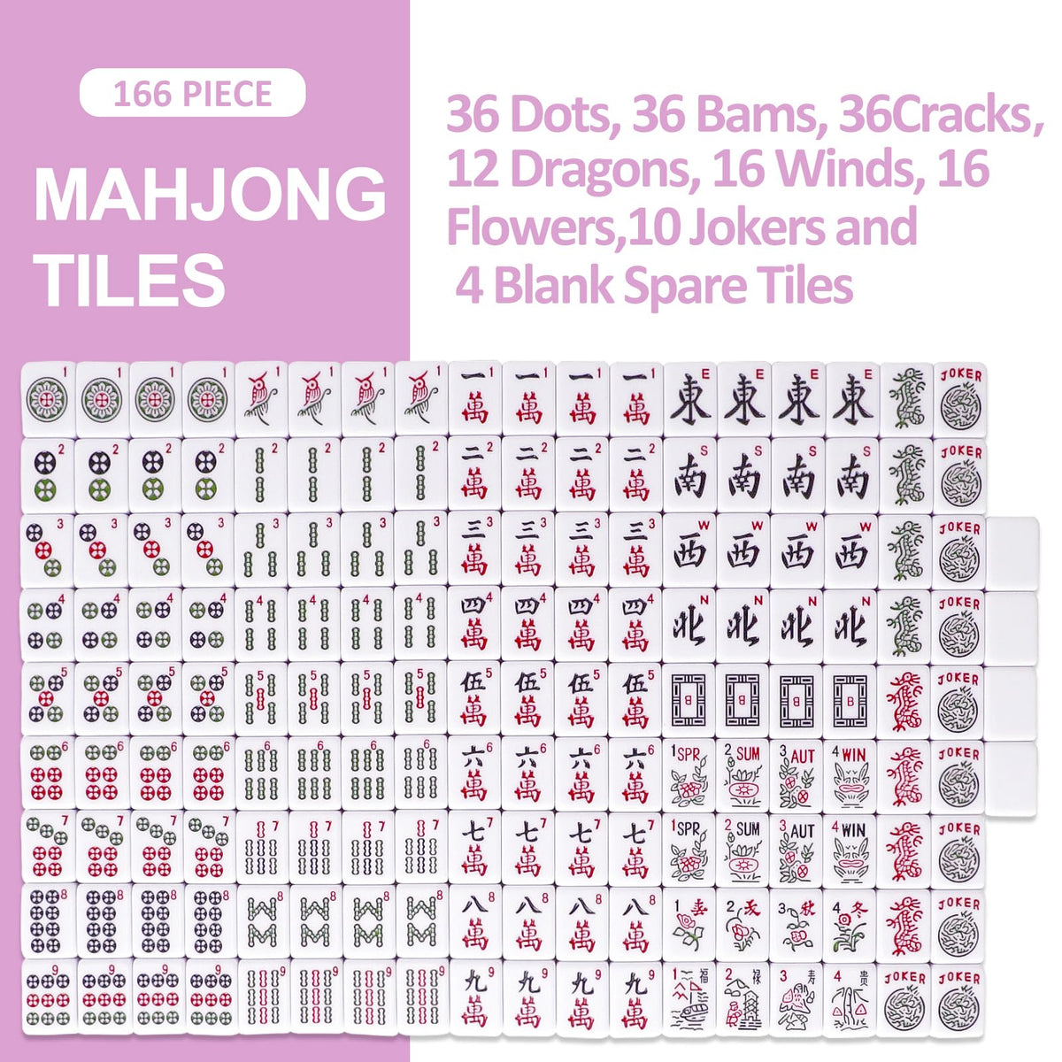 TIASUSAN travel-ready Mahjong set ready for game night.