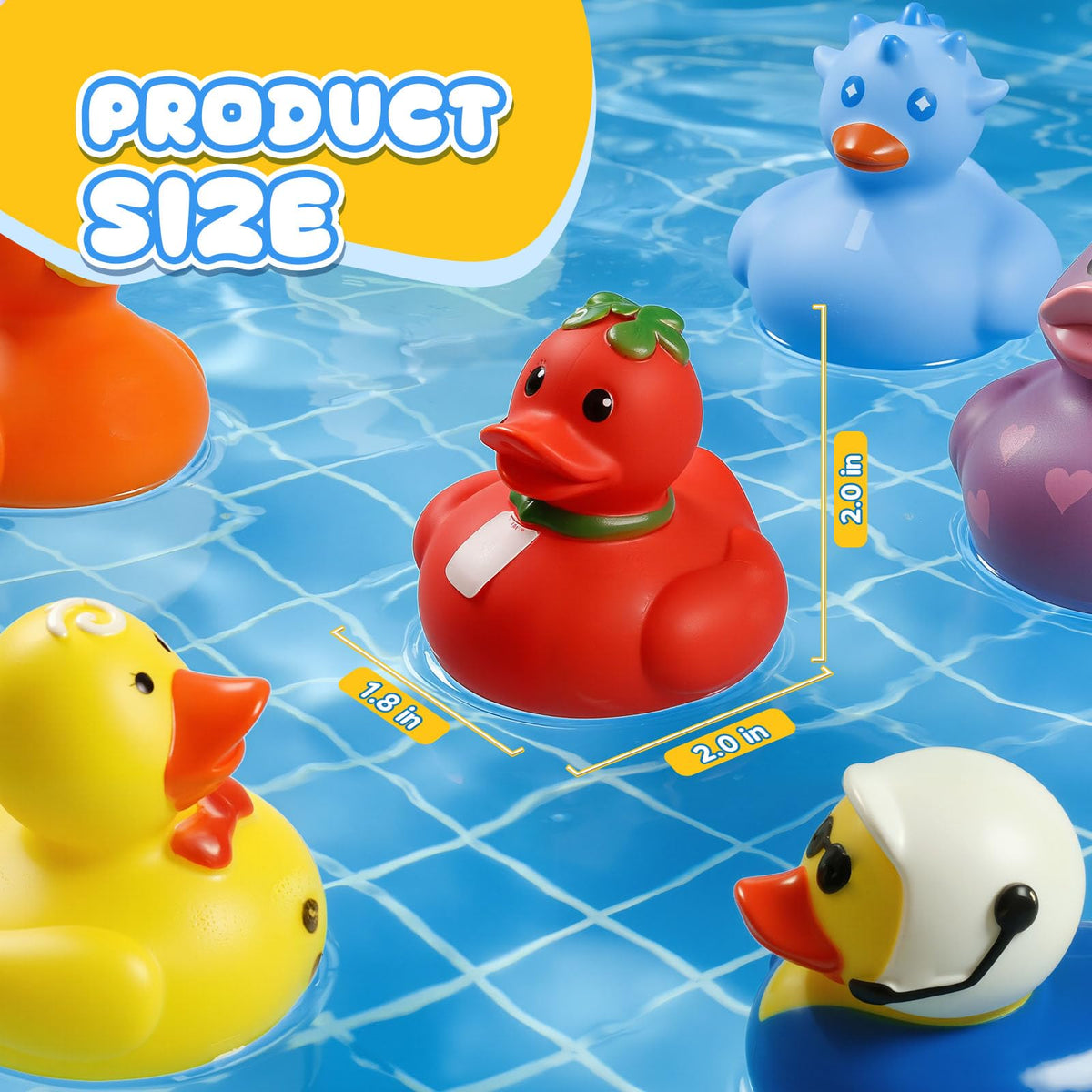 Tiaxidex two inch ducks are easy for little hands to grip during play