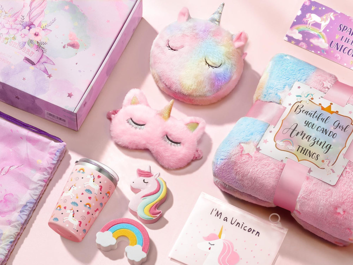 Tiblue Unicorn Gifts Box eye mask helps calm and promote restful sleep.
