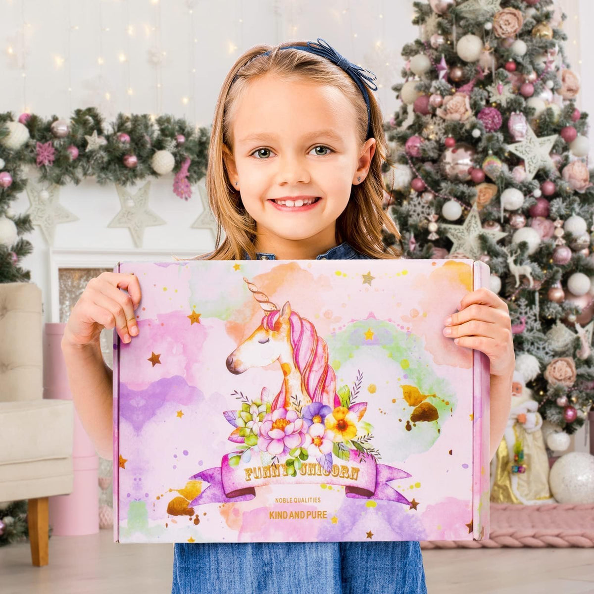 Tiblue Unicorn Gifts Box gift card seals the surprise and makes gifting easy.