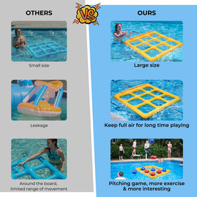 TicTac Shot pool game contents show board, balls, and pump for instant fun