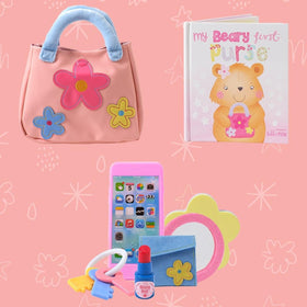 Tickle & Main My Beary First Purse imaginative play scene emphasizes open-ended fun