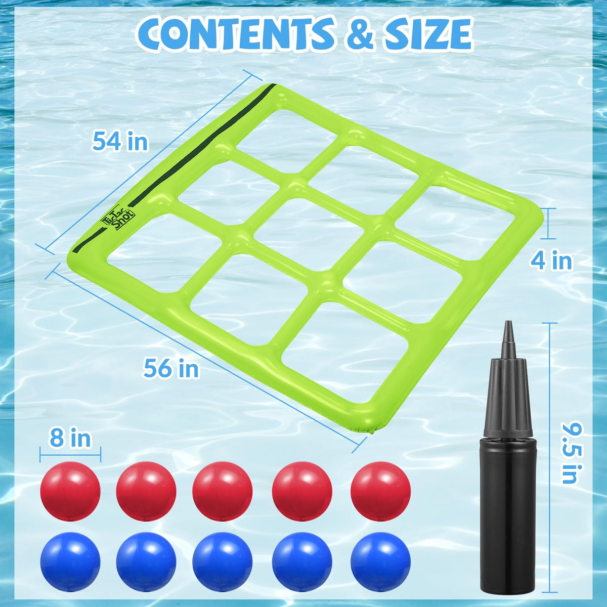 TicTac Shot large 56 by 54 inch board for big-water excitement.