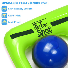 TicTac Shot blue and red balls provide colorful competitive play in the pool.
