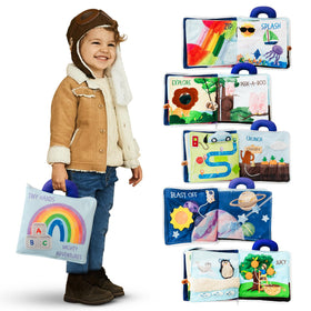 Tidy Tales Busy Book cover promotes screen-free on the go play