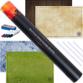 Tidyboss D&D starter grid mats offering crease-free play surface for smooth battles.
