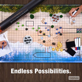 Tidyboss waterproof surface cleans easily after spills during game nights.