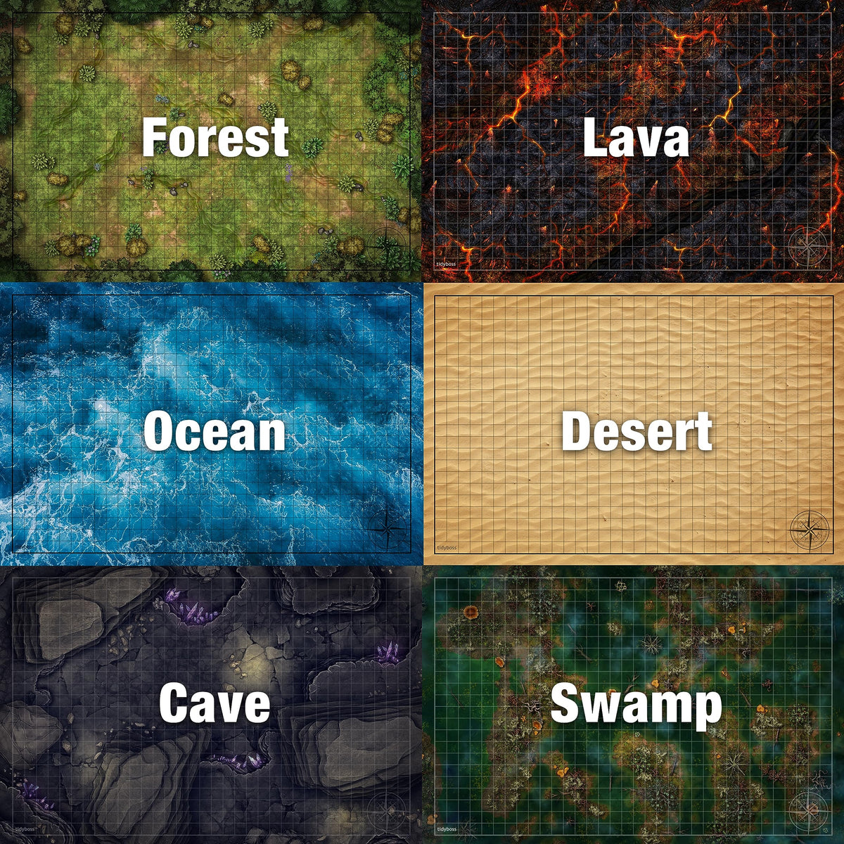 Tidyboss forest terrain map with dense lines for cover and sight