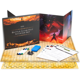 TIDYBOSS DND foldable battle mat with square grid for quick encounters.