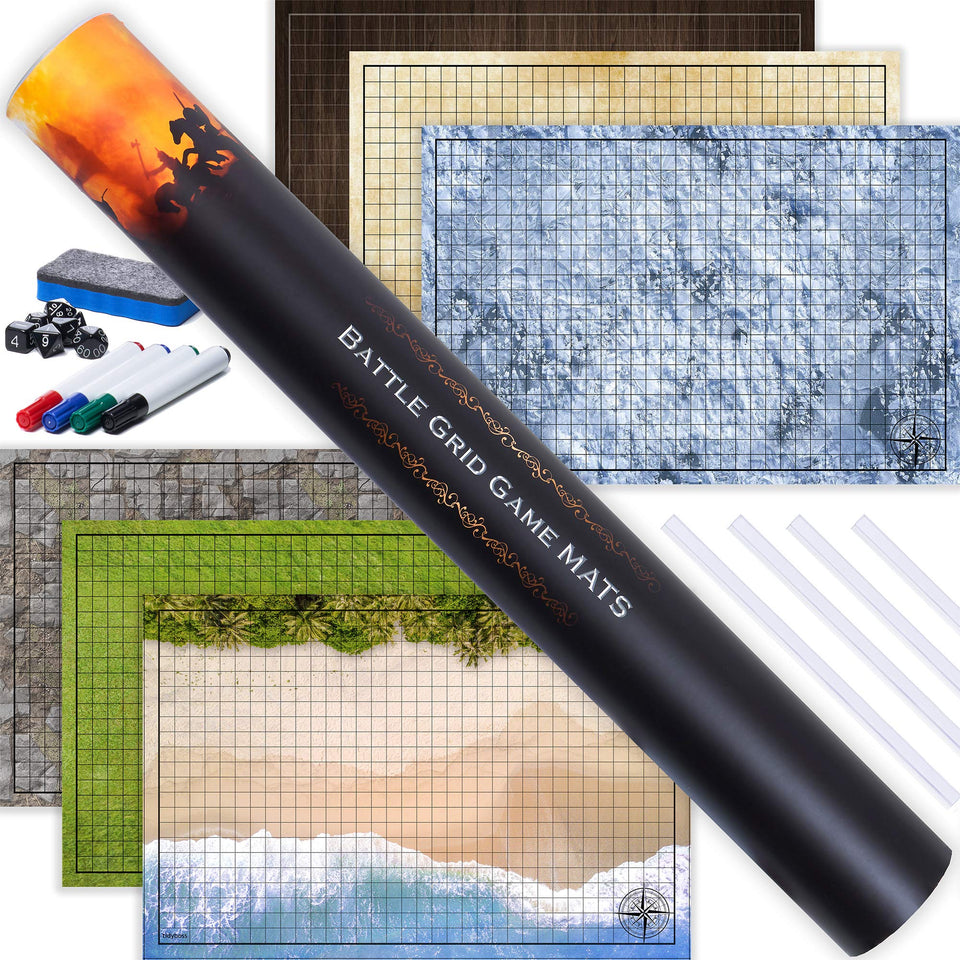 Tidyboss grid mat beach terrain for immersive coastal battles and exploration