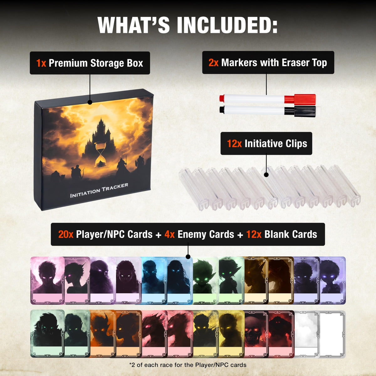 TIDYBOSS skull enemy cards to track threats at a glance