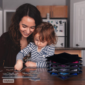 Tidyboss puzzle sorter in minimalist packaging ready for gifting.