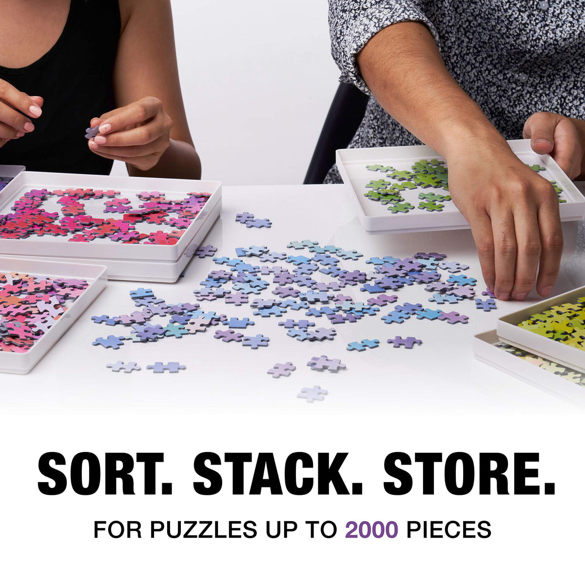Tidyboss portable puzzle board for sorting anywhere with compact travel footprint.