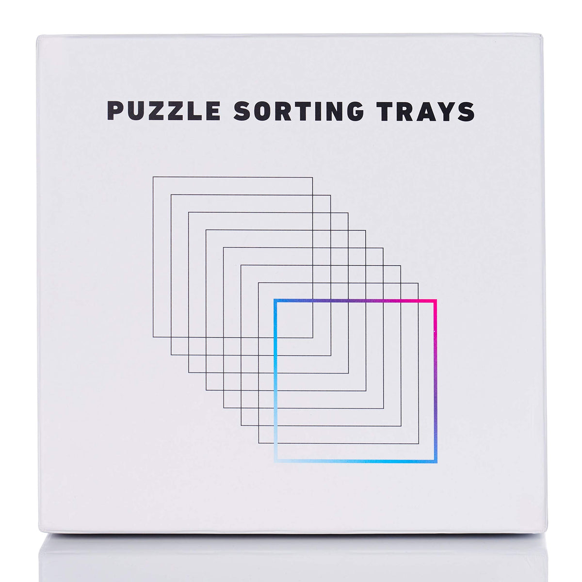 Tidyboss stackable puzzle trays for organized sorting by color, pattern, and shape.
